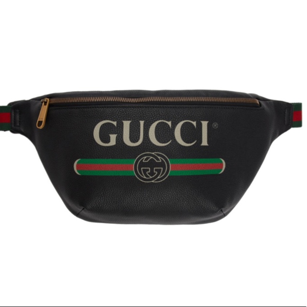Gucci Black logo belt bag